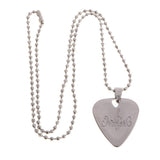 Maxbell Guitar Plectrums Picks Necklace for Guitar Bass Ukulele Banjo Silver