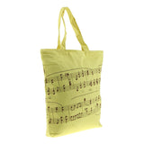 Maxbell Women Girls Casual Music Notes Tote Shopper Bag Shoulder Handbag Yellow