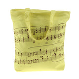 Maxbell Women Girls Casual Music Notes Tote Shopper Bag Shoulder Handbag Yellow