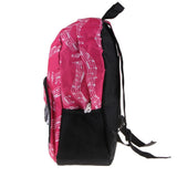 Maxbell Piano Keyboard Music Note Backpack School Bag Shoulder Travel Daypack Red