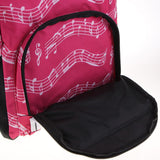 Maxbell Piano Keyboard Music Note Backpack School Bag Shoulder Travel Daypack Red