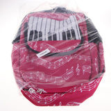 Maxbell Piano Keyboard Music Note Backpack School Bag Shoulder Travel Daypack Red