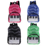 Maxbell Piano Keyboard Music Note Backpack School Bag Shoulder Travel Daypack Red