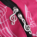 Maxbell Piano Keyboard Music Note Backpack School Bag Shoulder Travel Daypack Red