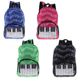Maxbell Piano Keyboard Music Note Backpack School Bag Shoulder Travel Daypack Red