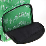 Maxbell Piano Keyboard Music Note Backpack School Bag Shoulder Travel Daypack Green