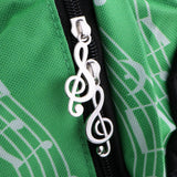Maxbell Piano Keyboard Music Note Backpack School Bag Shoulder Travel Daypack Green