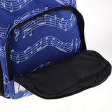 Maxbell Piano Keyboard Music Note Backpack School Bag Shoulder Travel Daypack Blue