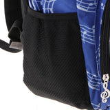 Maxbell Piano Keyboard Music Note Backpack School Bag Shoulder Travel Daypack Blue