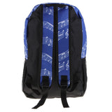 Maxbell Piano Keyboard Music Note Backpack School Bag Shoulder Travel Daypack Blue