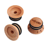 Maxbell 3 Pieces Maple Wood Guitar Volume Tone Control Knobs