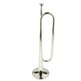 Maxbell 1 Piece Silver Students Youth Trumpet Horn Bugle Brass Instrument