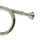 Maxbell 1 Piece Silver Students Youth Trumpet Horn Bugle Brass Instrument