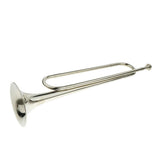 Maxbell 1 Piece Silver Students Youth Trumpet Horn Bugle Brass Instrument