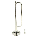 Maxbell 1 Piece Silver Students Youth Trumpet Horn Bugle Brass Instrument
