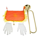 Maxbell 1 Piece Golden Students Trumpet Horn Bugle Brass Instrument with Flag Gloves