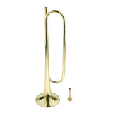 Maxbell 1 Piece Golden Students Trumpet Horn Bugle Brass Instrument with Flag Gloves
