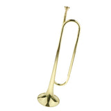 Maxbell 1 Piece Golden Students Trumpet Horn Bugle Brass Instrument with Flag Gloves