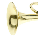 Maxbell 1 Piece Golden Students Trumpet Horn Bugle Brass Instrument with Flag Gloves