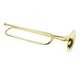 Maxbell 1 Piece Golden Students Trumpet Horn Bugle Brass Instrument with Flag Gloves