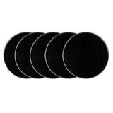 Maxbell 5 Pieces Banjo Head Skin for Banjolele Replacement Parts Accessory Black