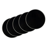 Maxbell 5 Pieces Banjo Head Skin for Banjolele Replacement Parts Accessory Black