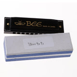 Max Professional 10 Holes 20 Tones C Blues Harmonica Mouth Organ Black