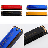 Max 16 Holes C Key Tremolo Harmonica Mouth Organ Musical Instrument Gift Red