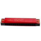 Max 16 Holes C Key Tremolo Harmonica Mouth Organ Musical Instrument Gift Red