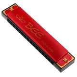 Max 16 Holes C Key Tremolo Harmonica Mouth Organ Musical Instrument Gift Red