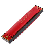 Max 16 Holes C Key Tremolo Harmonica Mouth Organ Musical Instrument Gift Red