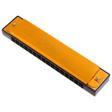 Max 16 Holes C Key Tremolo Harmonica Mouth Organ Musical Instrument Gift Golden