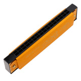 Max 16 Holes C Key Tremolo Harmonica Mouth Organ Musical Instrument Gift Golden