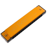 Max 16 Holes C Key Tremolo Harmonica Mouth Organ Musical Instrument Gift Golden