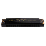 Max 16 Holes C Key Tremolo Harmonica Mouth Organ Musical Instrument Gift Black