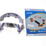 Maxbell 1 Piece Rattle Tambourine Handbell Shaker Bell Musical Percussion Blue