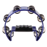 Maxbell 1 Piece Rattle Tambourine Handbell Shaker Bell Musical Percussion Blue