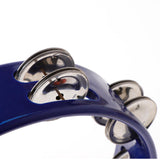 Maxbell 1 Piece Rattle Tambourine Handbell Shaker Bell Musical Percussion Blue