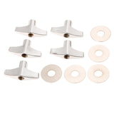 Maxbell 5 Pieces Quick Release Cymbal Stand Wing Nut with Washer Gasket