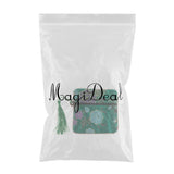 Max Guzheng Nail Tape Storage Bag Silk Brocade Jewelry Pouch Bag Purse Green