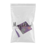 Max Guzheng Nail Tape Storage Bag Silk Brocade Jewelry Pouch Bag Purse Purple