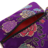 Max Guzheng Nail Tape Storage Bag Silk Brocade Jewelry Pouch Bag Purse Purple