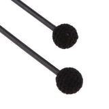 Maxbell 1 Pair Tongue Drum Sticks Mallets Beaters Black_Plastic