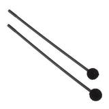 Maxbell 1 Pair Tongue Drum Sticks Mallets Beaters Black_Plastic