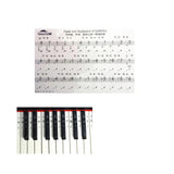 Maxbell Clear Electronic Keyboard Piano Key Sticker for 54/61/88 Keys Black