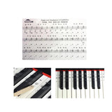 Maxbell Clear Electronic Keyboard Piano Key Sticker for 54/61/88 Keys Black
