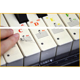 Maxbell Clear Electronic Keyboard Piano Key Sticker for 54/61/88 Keys Black