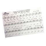 Maxbell Clear Electronic Keyboard Piano Key Sticker for 54/61/88 Keys Black