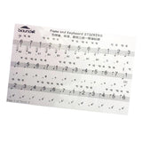 Maxbell Clear Electronic Keyboard Piano Key Sticker for 54/61/88 Keys Black