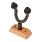 Max Guitar Hanger Wall Mount Stable Fits All Size Guitar Wooden Rectangle Base